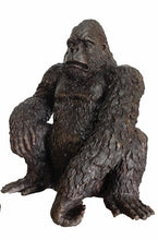 Load image into Gallery viewer, Bronze Life Size Gorilla Sculpture - Sitting