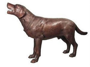 Life Size Standing Labrador Bronze Statue