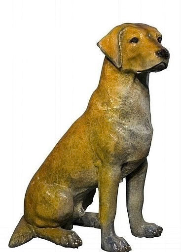 Bronze Yellow Labrador Statue