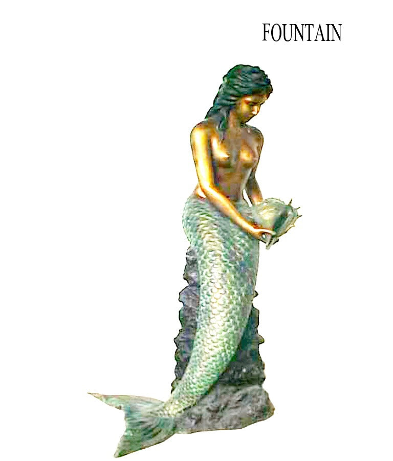 Large Bronze Mermaid Fountain Statue