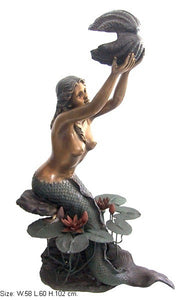 Beautiful Bronze Mermaid Fountain Statue