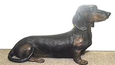 Bronze Dachshund Sculpture