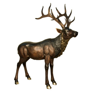 Life Size Red Stag Bronze Sculpture