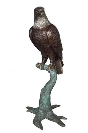 Elegant American Bald Eagle Bronze Sculpture on a Branch