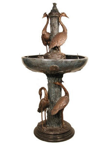Beautiful Egret Bronze Garden Fountain