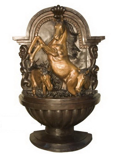 Grand Horse Bronze Floor Fountain