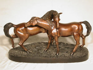 Bronze Wild Horses Sculpture