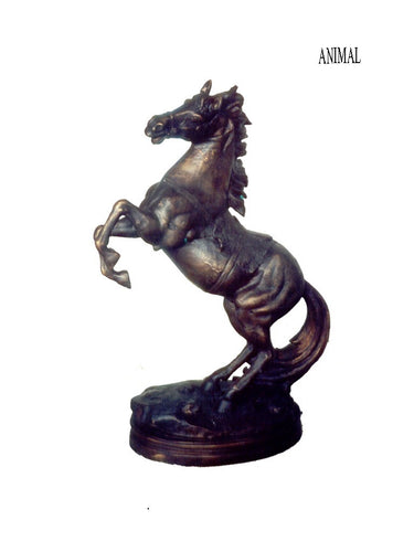 Large Bronze Rearing Horse Statue