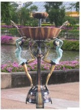 Load image into Gallery viewer, Bronze 2-Ballerina Water Fountain