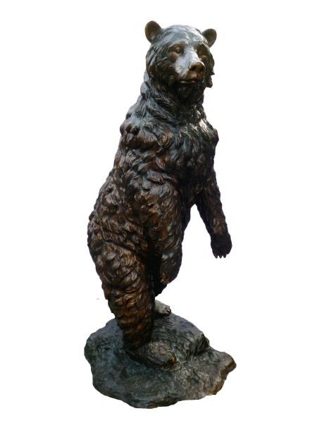 Life Size Bronze Standing Bear Statue