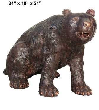 Bronze Black Bear Cub Sculpture