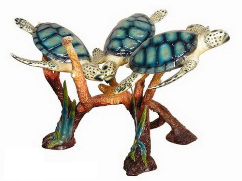 Sea Turtle Bronze Table Base Sculpture
