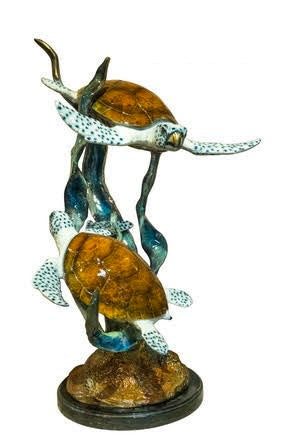 Bronze Sea Turtle Sculpture for Tabletop