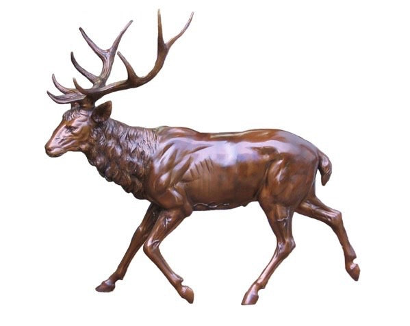 Large Caribou/Reindeer Bronze Sculpture