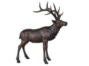 Life Size Standing Caribou Bronze Sculpture
