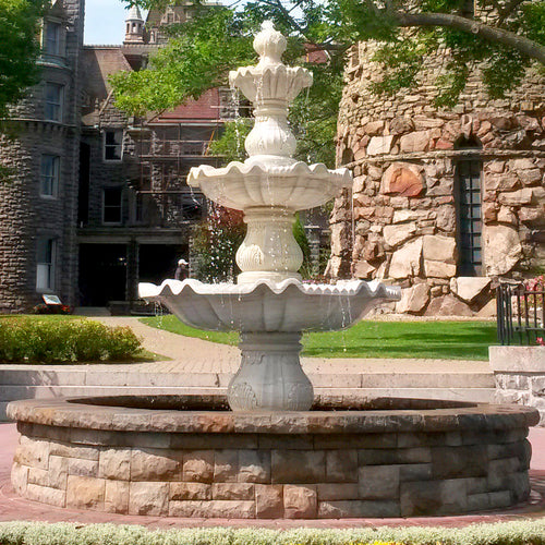 Estate Three Tier Marble Fountain without Surround