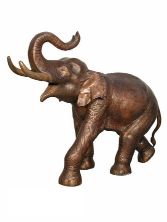 Bronze Life Size Asian Elephant With Left Pose
