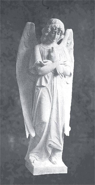 Graceful Angel with Dove Granite Statue - 60”H