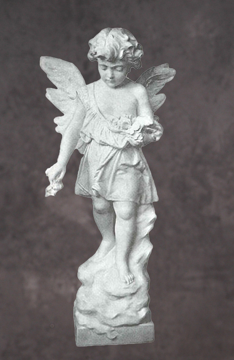 Angel of Peace Granite Statue - 24”H