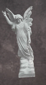 Angel of Grace Italian Marble Sculpture - 36”H