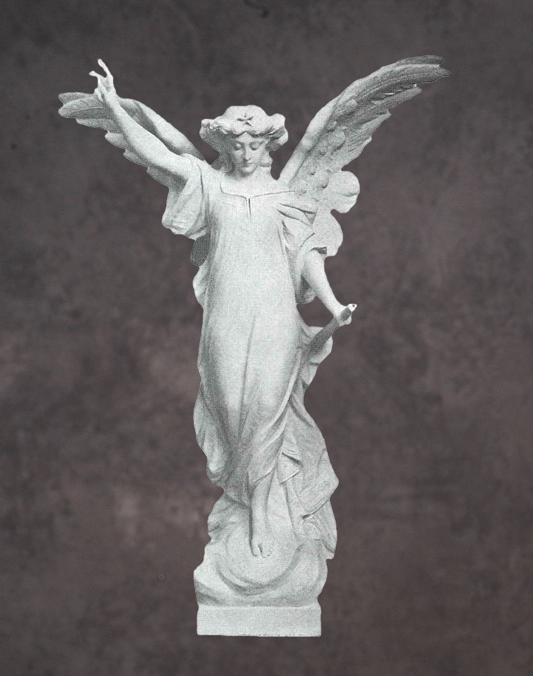 Guardian Angel Granite Statue - 48”H