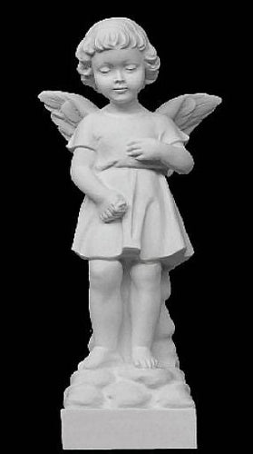 Standing Angel Marble Statue -19”H