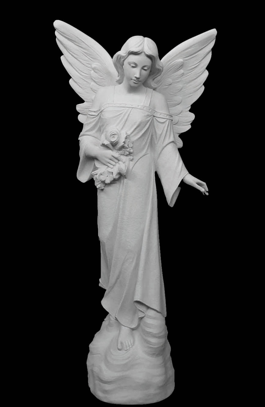 Heavenly Angel of Grace Marble Statue - 43”H