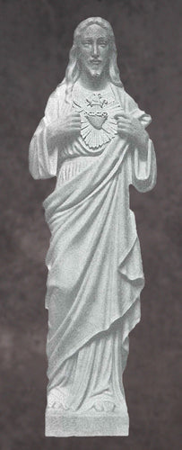 Sacred Heart of Jesus Granite Statue Style 2 - 72”H
