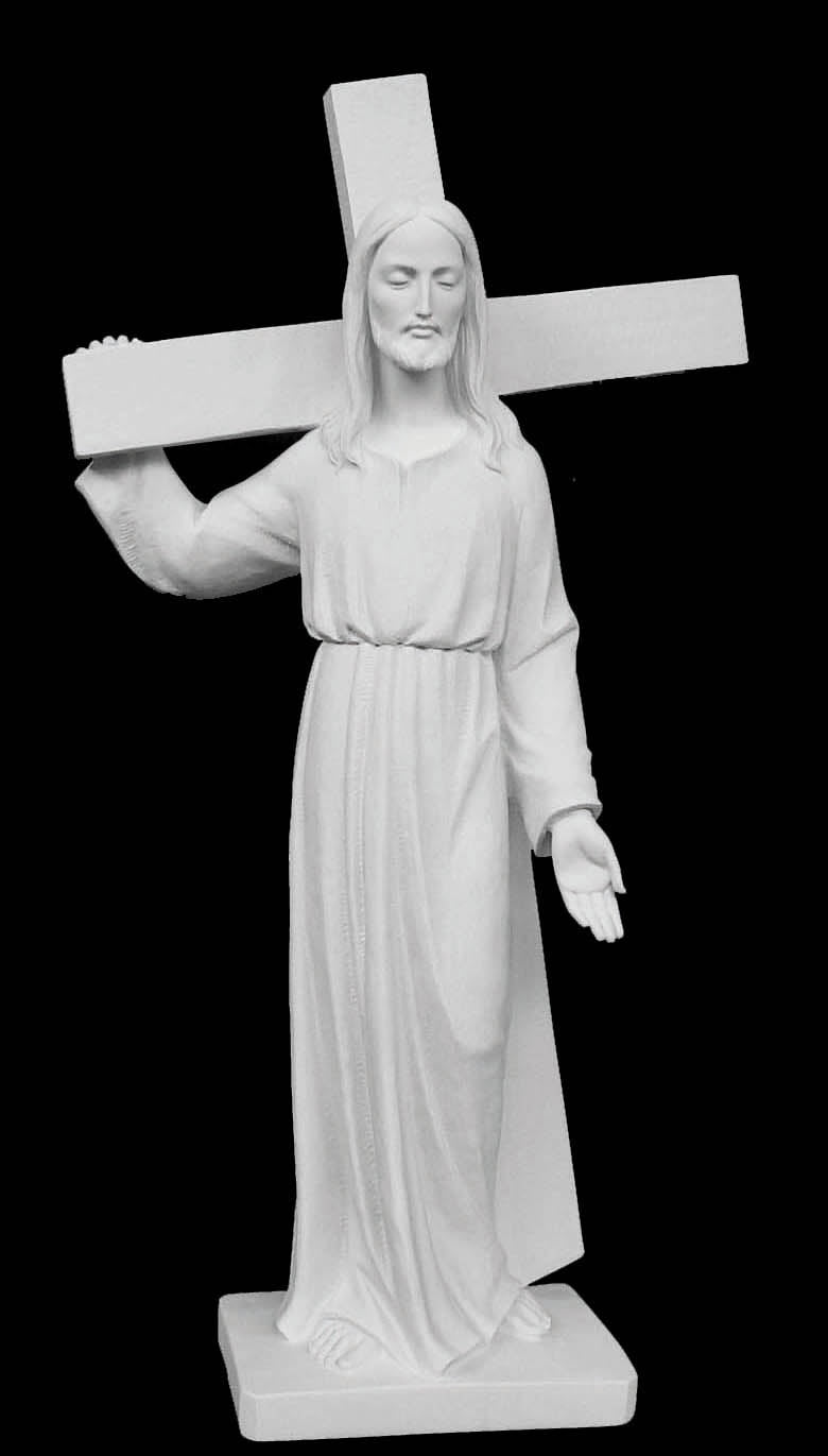 Jesus on the Way to Calvary Marble Statue - 35”H