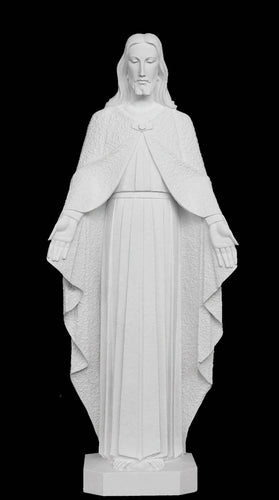 Jesus Christ Marble Statue with Open Arms - 43”H