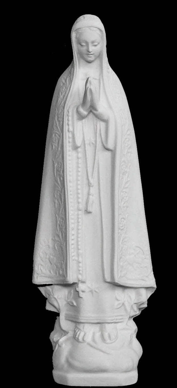 Our Lady of Fatima Marble Statue - 10”H