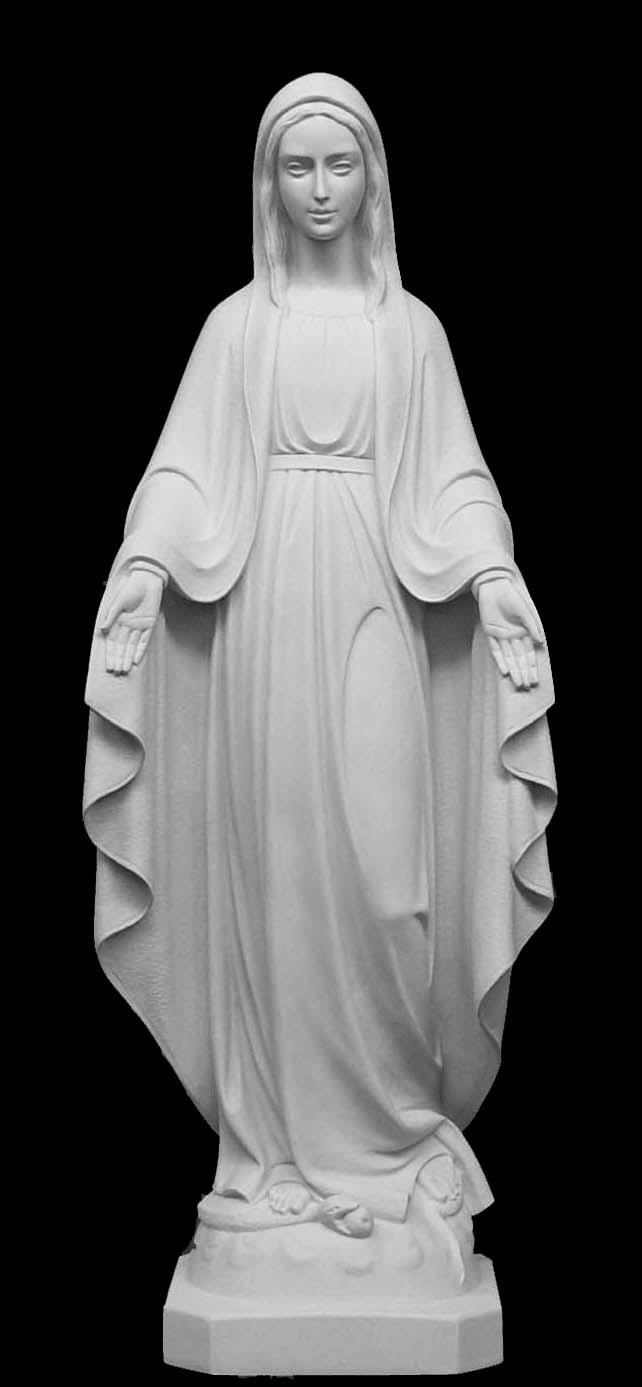 Blessed Virgin Mary Marble Statue - 20”H