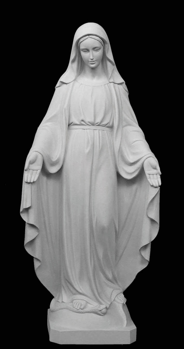 Our Lady of Grace Marble Statue Style 2 - 39”H