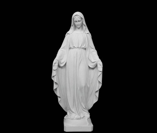 Life Size Blessed Virgin Mary Marble Hand Carved Statue