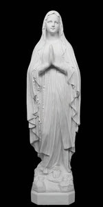 Our Lady of Lourdes Italian Marble Statue - 9”H