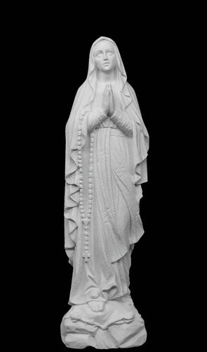 Our Lady of Lourdes Italian Marble Statue - 20”H