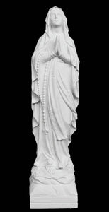 Our Lady of Lourdes Italian Marble Statue - 28”H