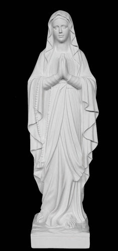 Our Lady of Lourdes Italian Marble Statue - 39”H