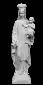 Our Lady of Mount Carmel Italian Marble Statue - 32”H