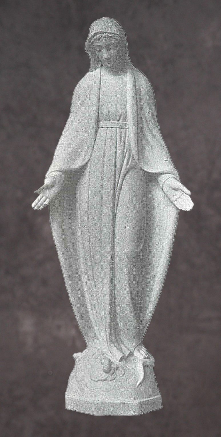 Our Lady of Grace Marble Statue Style 3 - 36”H