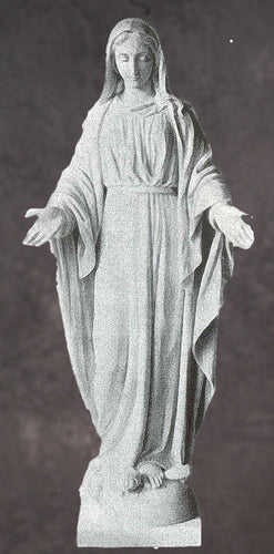 Blessed Virgin Mary Granite Statue Style 3 - 72”H