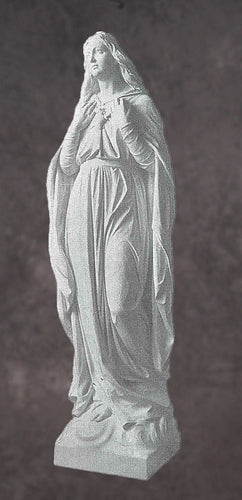 Sacred Heart of Mary Granite Statue Style 2