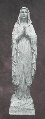 Our Lady of Lourdes Granite Statue Style 2 - 72”H