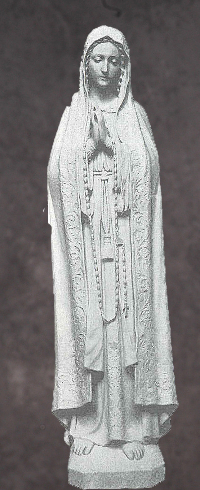 Our Lady of Fatima Granite Statue Style 1 - 12”H