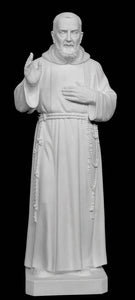 Padre Pio Italian Marble Statue - 43”H