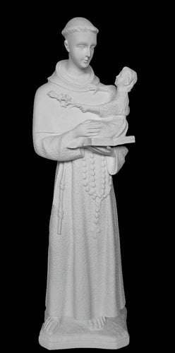 Saint Anthony of Padua with Baby Jesus Marble Statue - 24”H