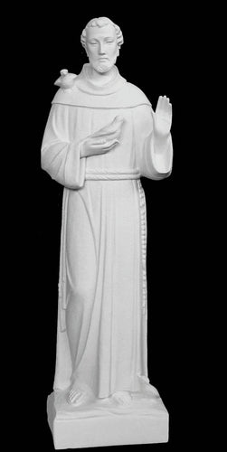 Saint Francis of Assisi Marble Statue - 29”H
