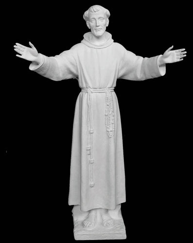 Saint Francis of Assisi Marble Statue - 39”H