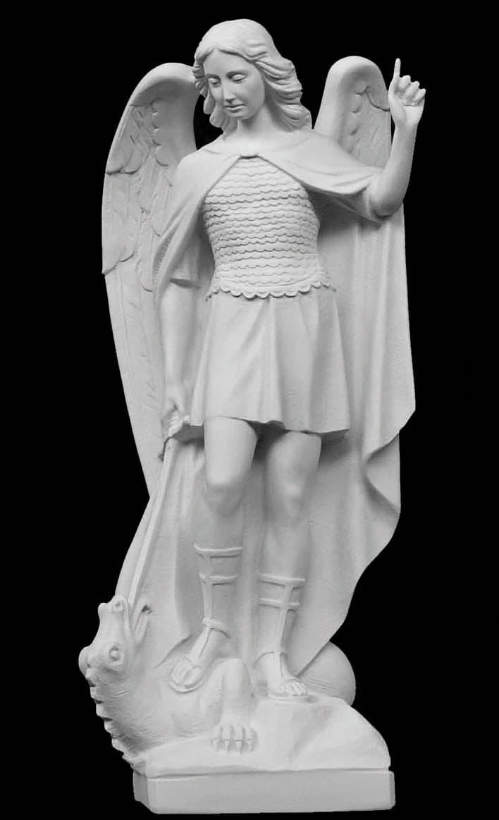 Saint Michael the Archangel Marble Statue - 24”H