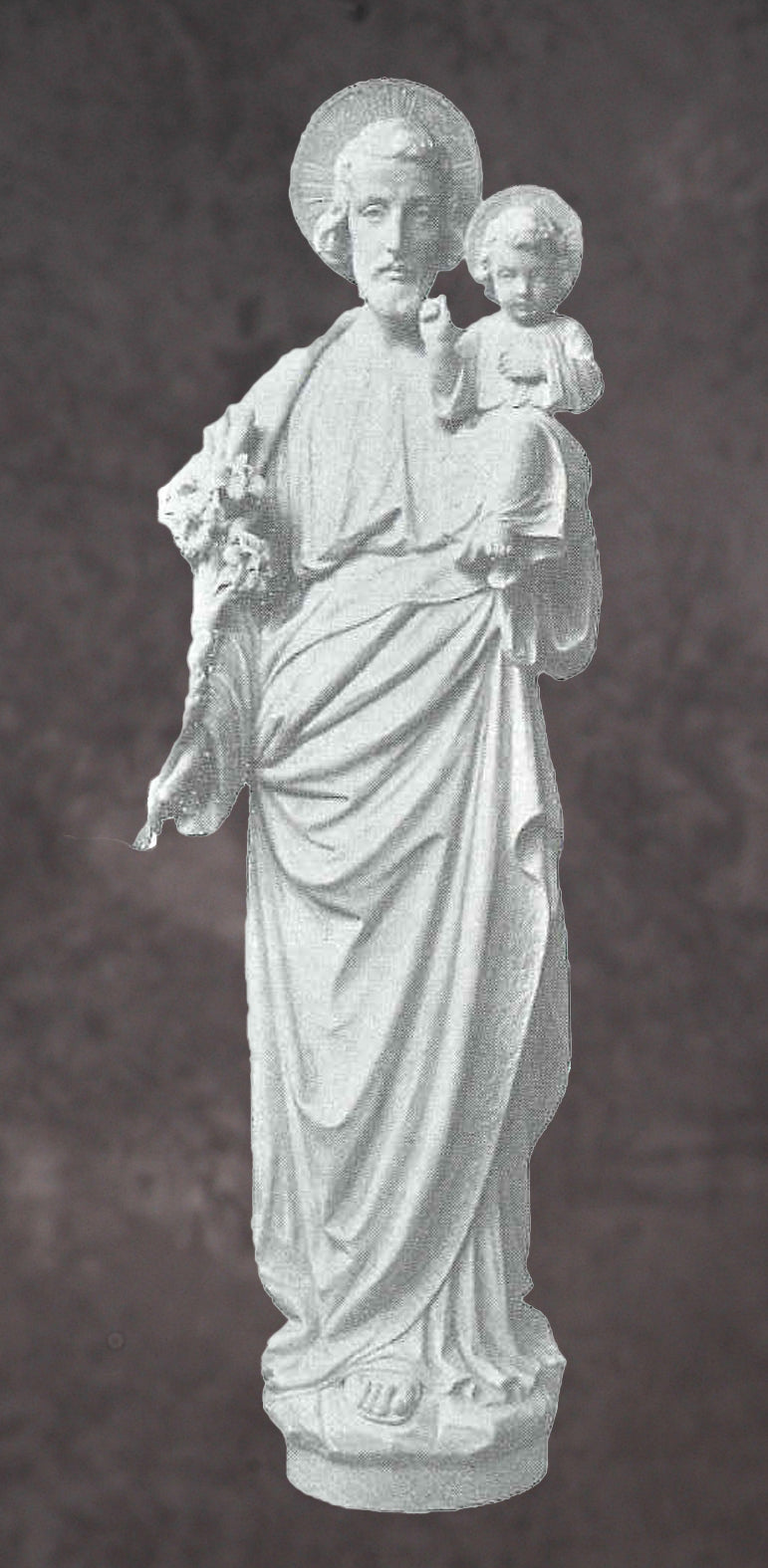 Saint Joseph With Child Granite Statue Style 4